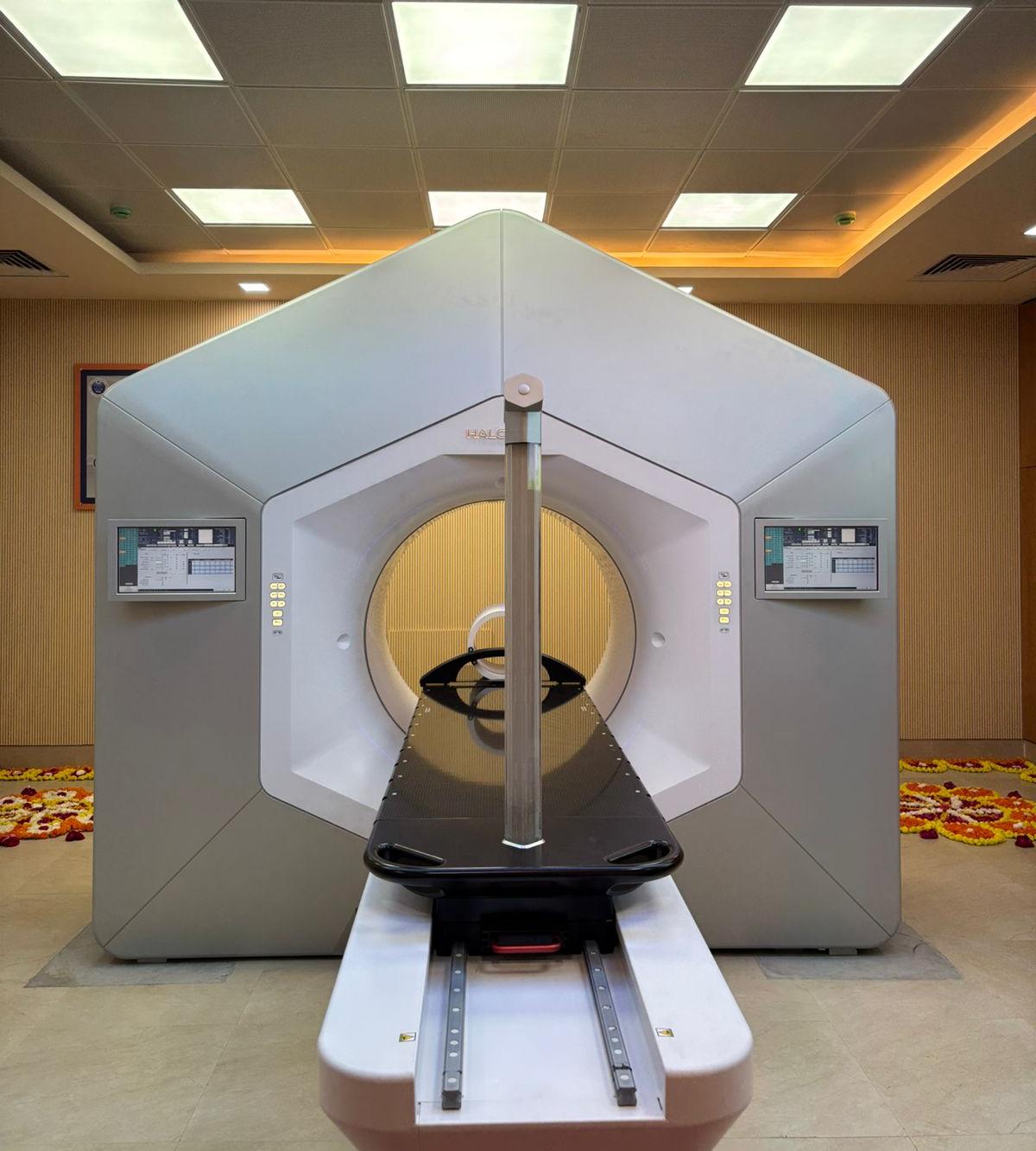 Installed radiotherapy system ready for OEM commissioning